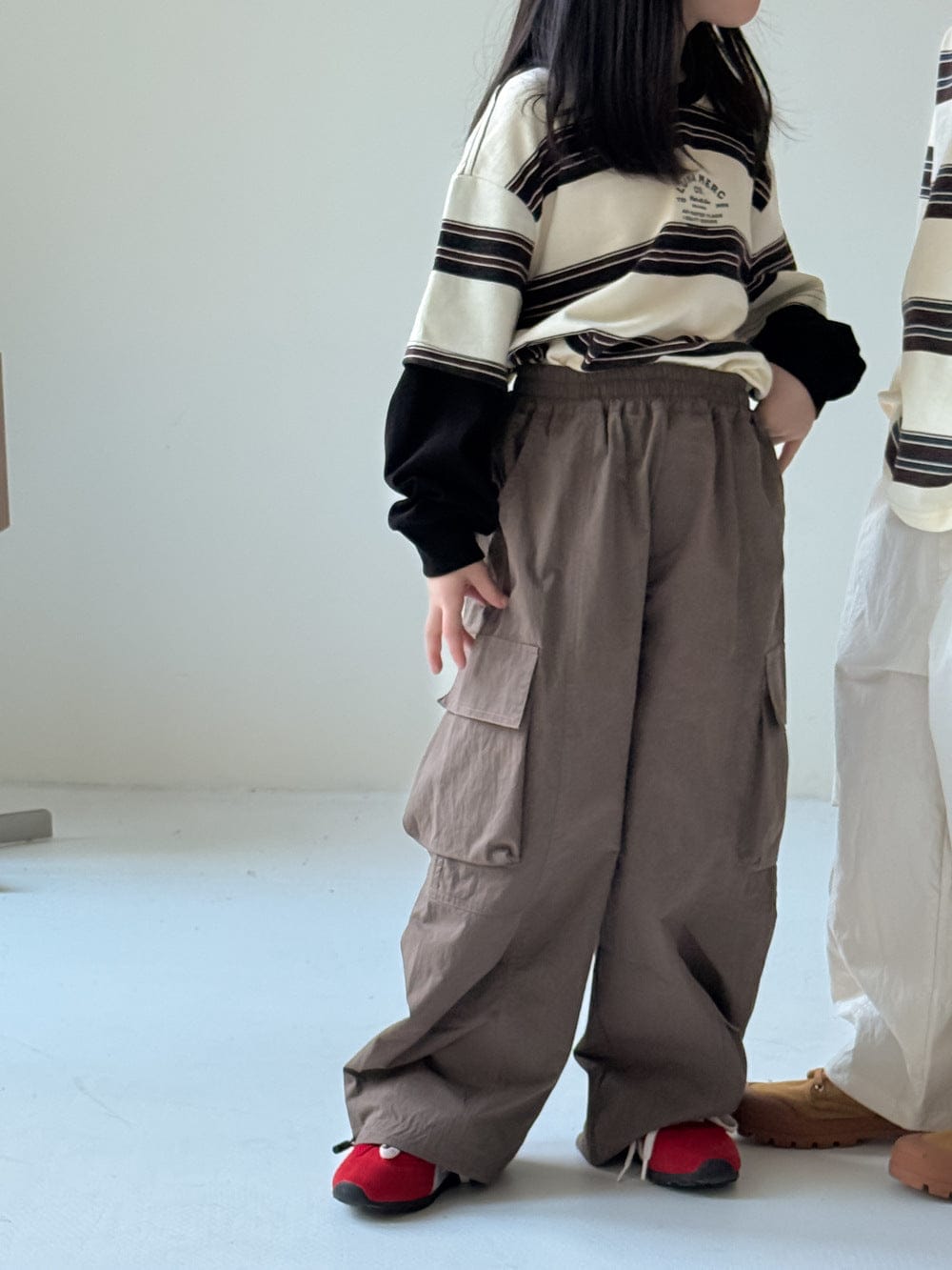 ロングパンツ・スウェットパンツ Coffee / 90cm ベーシックワイドカーゴパンツ キッズイージーパンツ【mh0010970】