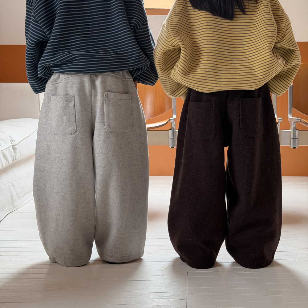 ロングパンツ・スウェットパンツ スウェットパンツ 厚手 ワイドルーズロングパンツ【mh0011877】