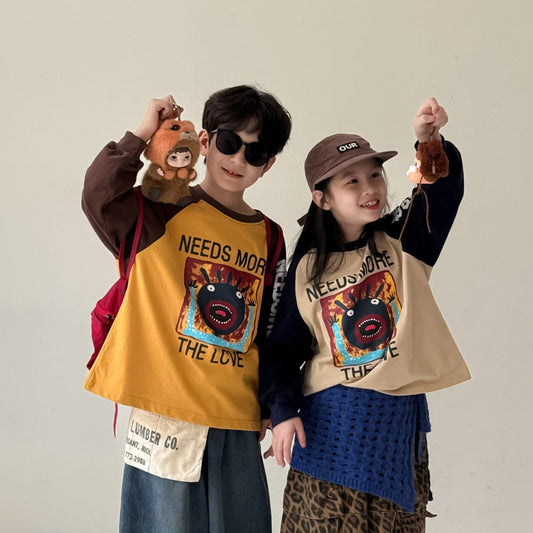 長袖Tシャツ アルファベット柄長袖Tシャツ ルーズシルエットインナーシャツ【mh0010761】