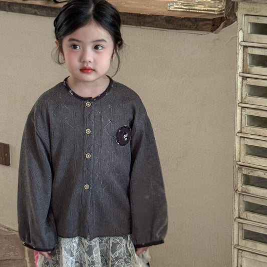 カーディガン・パーカー フラワーバイピングレースニットカーディガンジャケット【mh0009213】