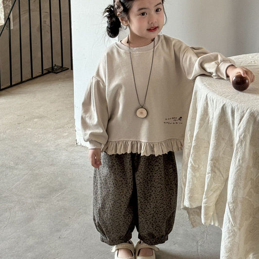 ロングパンツ・スウェットパンツ フラワープリントイージーバルーンパンツ【mh0009224】