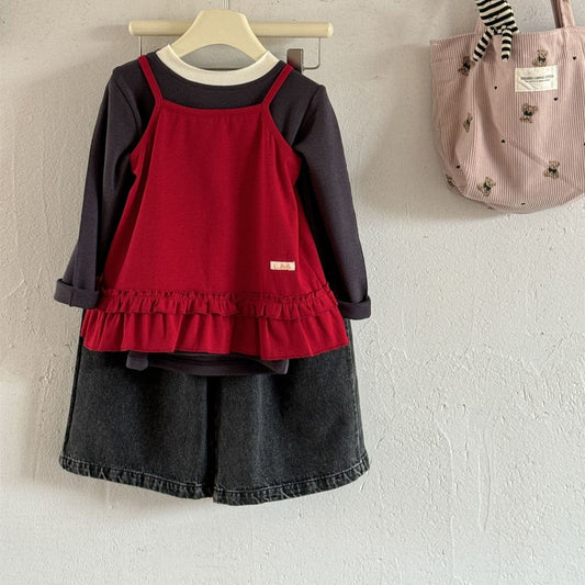 タンクトップ・キャミソール・ノースリーブトップス 裾フリルキャミソールチュニックトップス【mh0010531】