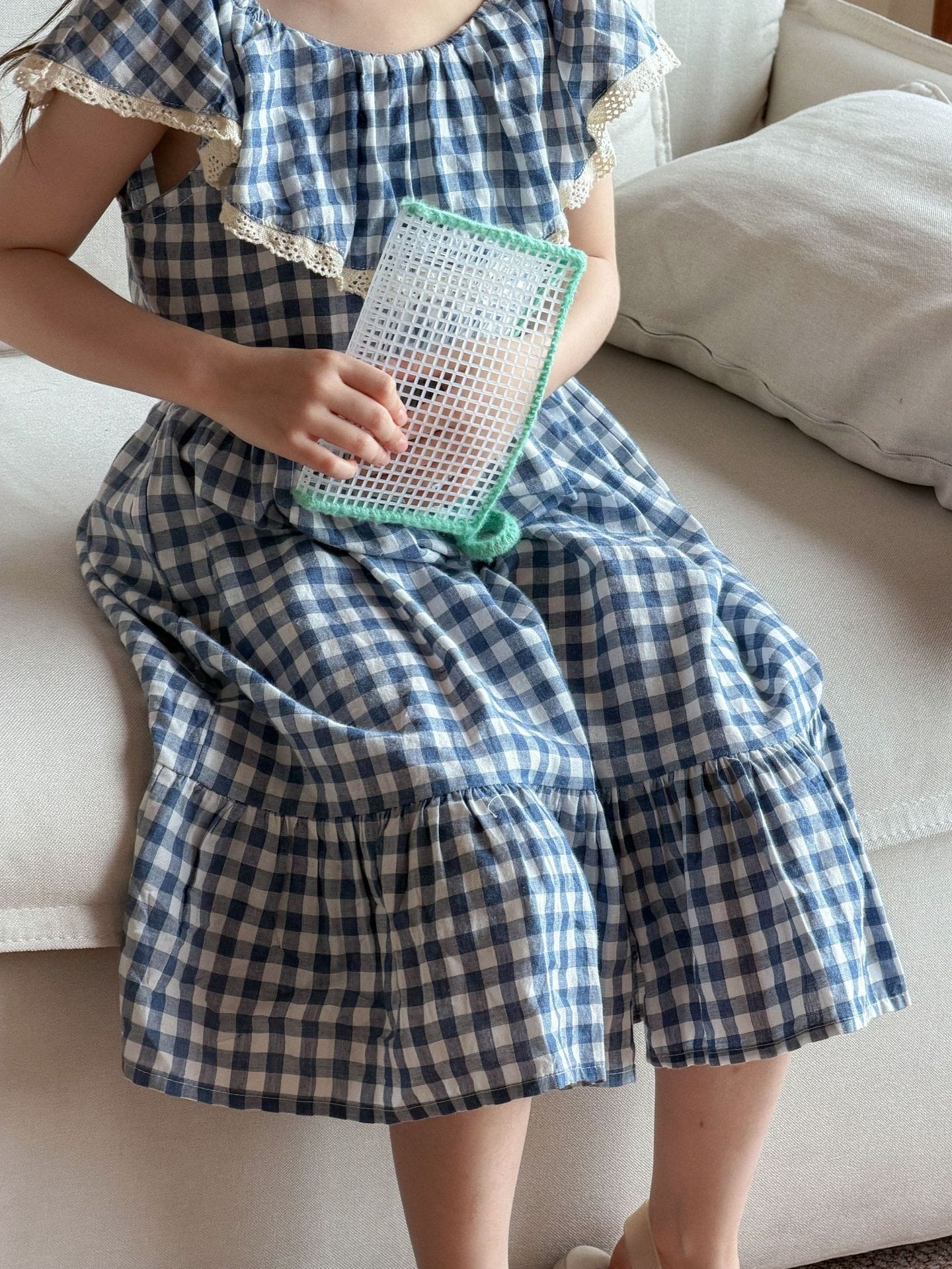 Large Lapel Plaid Casual Vacation Seaside Dress チェック 半袖ワンピース【mh0013288】 Mu Zika 半袖ワンピース