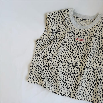 Leopard Print Round Neck Tank レオパード タンクトップ【mh0013648】 GL-Kids タンクトップ・キャミソール・ノースリーブトップス