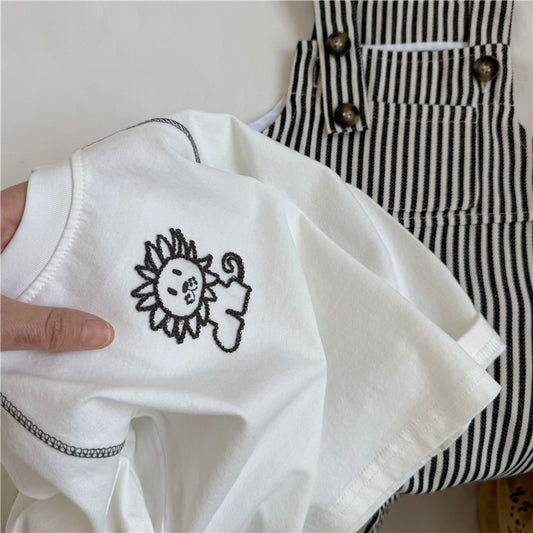 Lion Embroidery Cotton Long Sleeve T ライオン刺繍 長袖Tシャツ【mh0012270】 GL-Kids