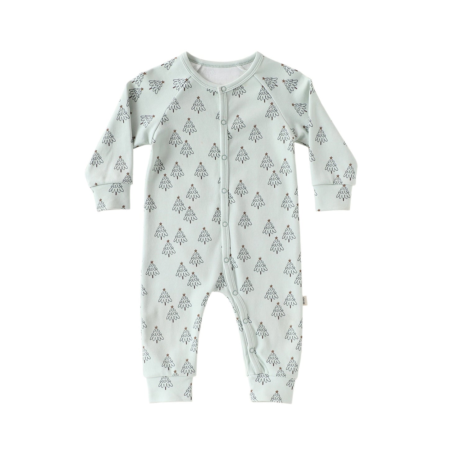 Long-Sleeve Printed Romper プリント 長袖カバーオール【mh0012327】 66cm / Small pine mamahalo shop