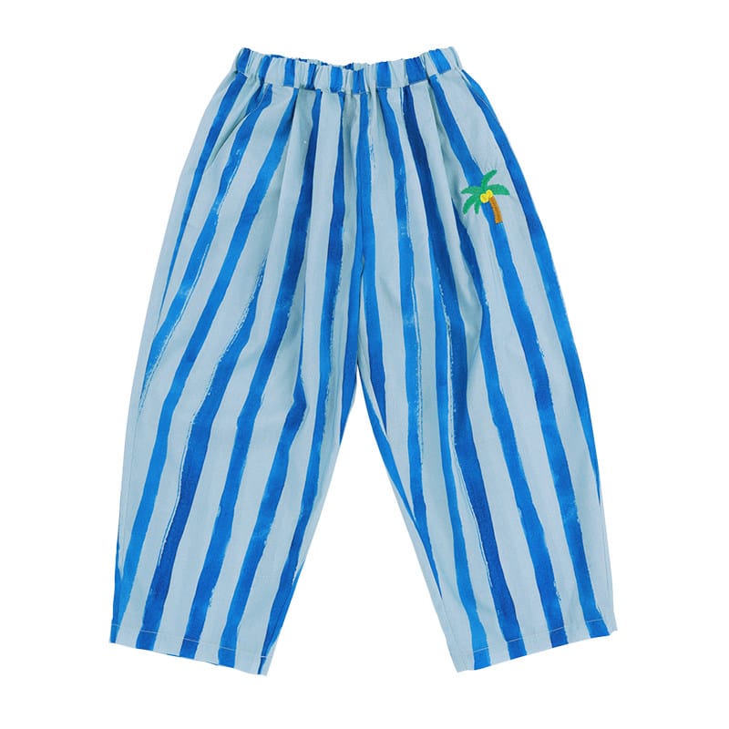 Lyocell Wide Pants イージー ロングパンツ【mh0013089】 Blue / 90cm RICE & SKY ロングパンツ・スウェットパンツ