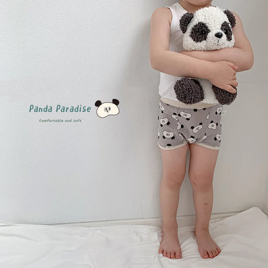 幼児用下着 キッズ下着3枚セット ボーイズパンツ アンダーウェア パンダ ボクサー/ブリーフ【mh0004079】