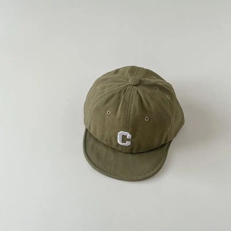 ベビー用帽子 army green C / 44-48cm ベビー帽子 キャップ 野球帽 レターロゴ刺繍
