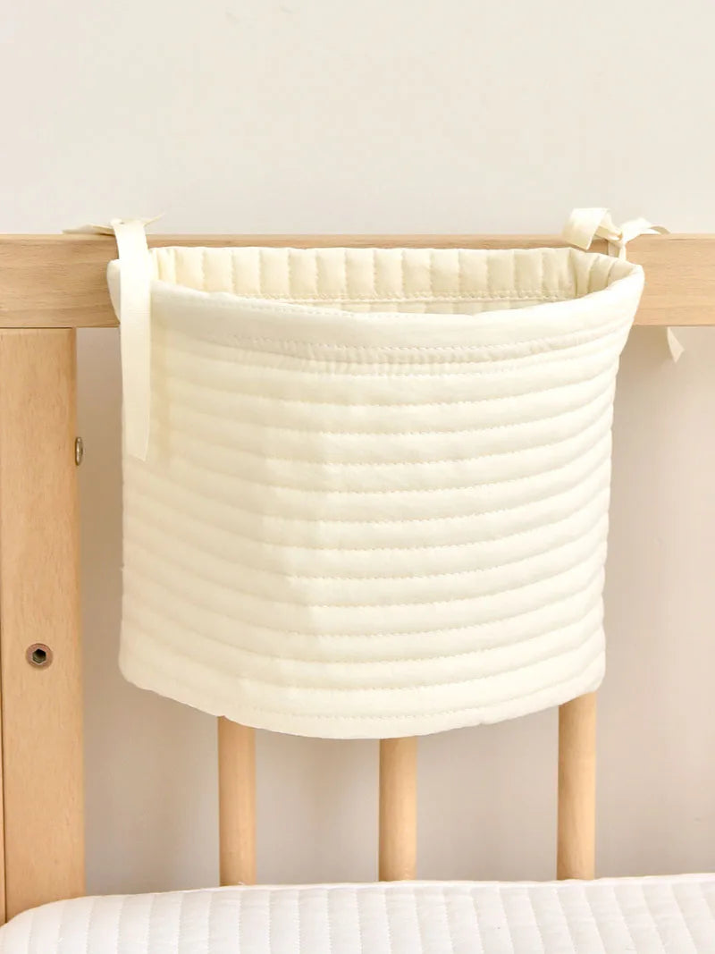 ベビー&キッズ雑貨 beige ベビーオーガナイザー ベビーベッドポケット くまベア うさぎバニー 月ムーン 星スター 刺繍 ストレージ 収納