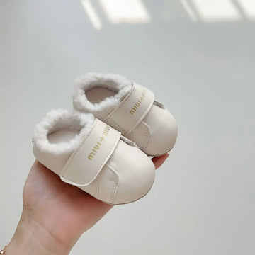 ベビー用靴 Beige / S Inner 11cm ベビーシューズ ボアフリースインソールストラップシューズ ファーストシューズ室内ばき 靴【mh0007631】