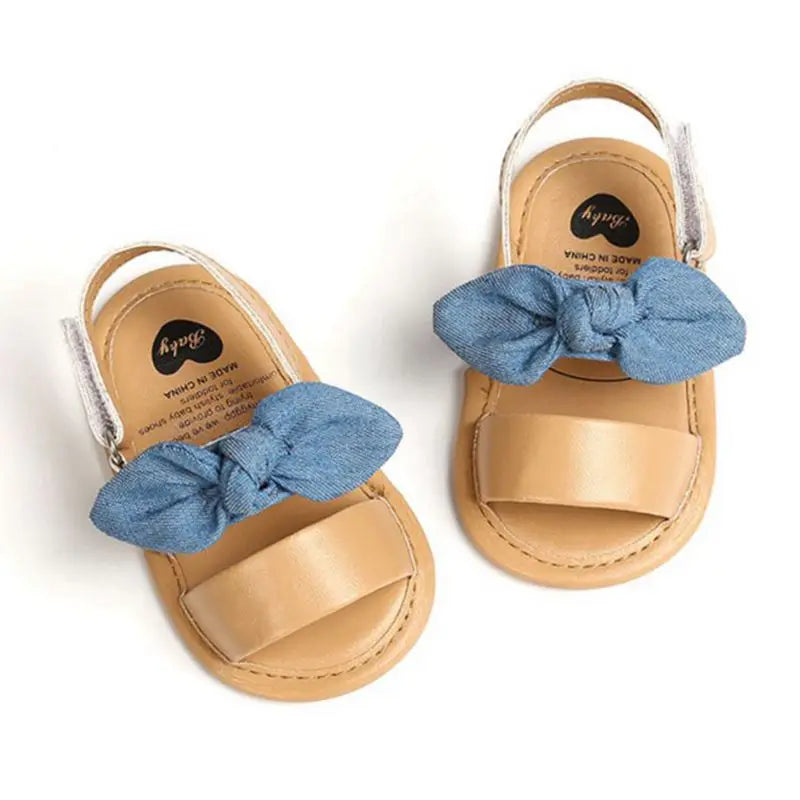 ベビー用靴 Blue / 0-6 Months 11cm ベビーサンダル リボンストラップサンダル フラットシューズ ファーストシューズ 靴【mh0005744】