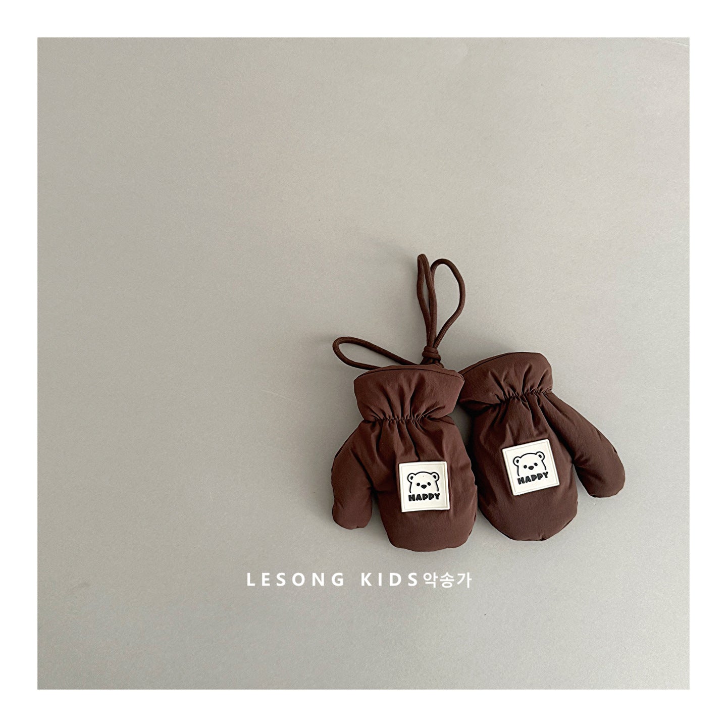 ベビーキッズその他アクセサリー Brown / One Size ベビーキッズ手袋 ミトン 指なし スキー グローブ ベアくま【mh0011823】