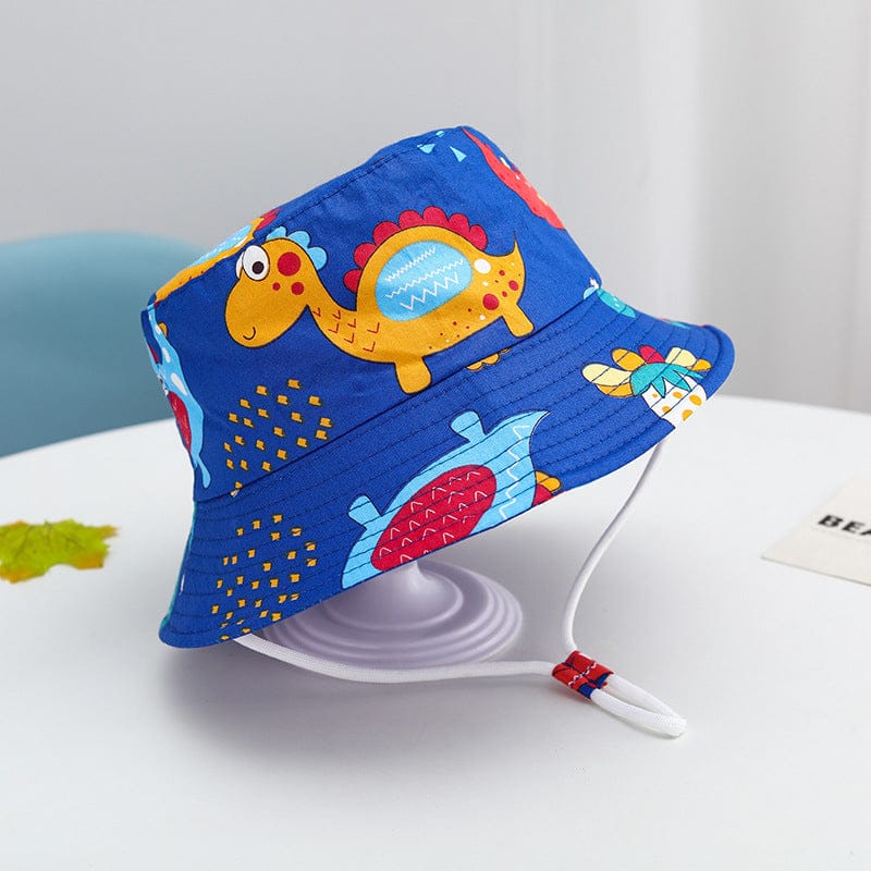 ベビー用帽子 dinosaur / 50cm(1-3 years old) ベビーキッズ帽子 サマーハット パナマ帽子 フィッシャーマンハット 日除け プリント柄【mh0006127】