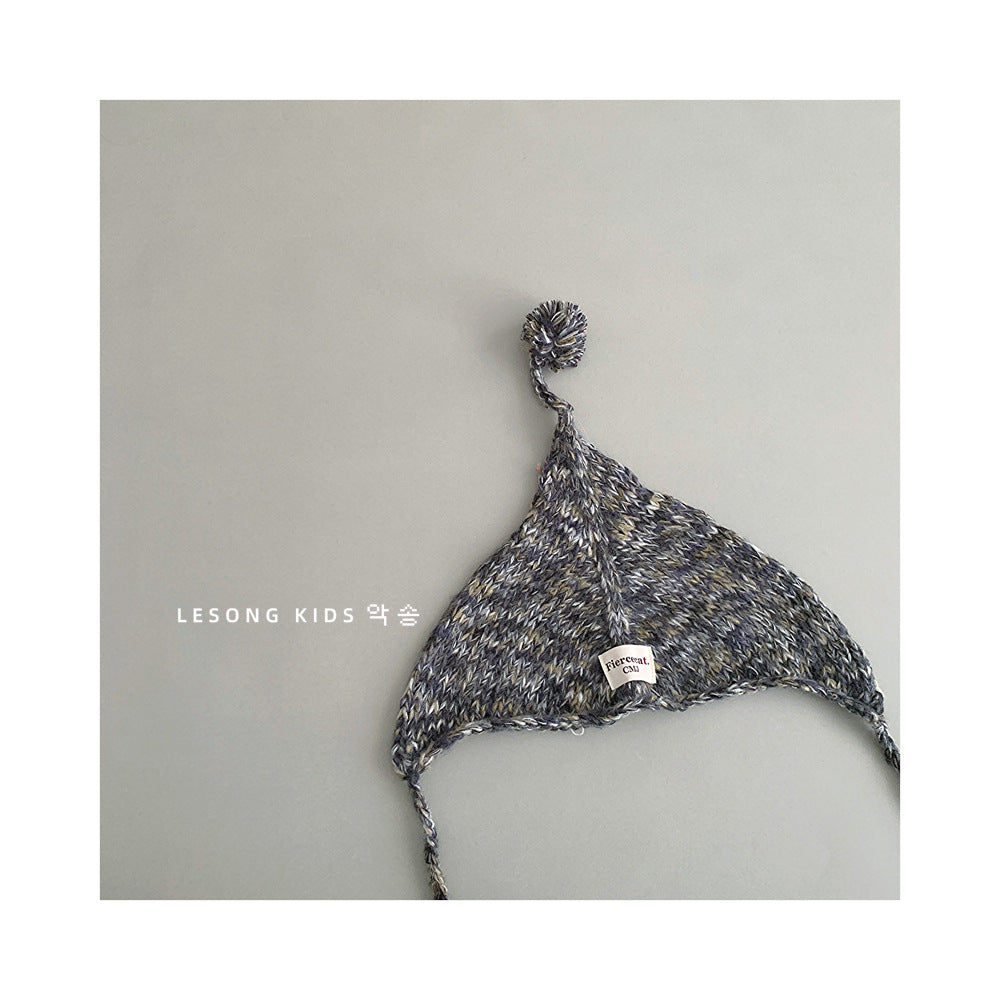 ベビー用帽子 Grey / One Size キッズ帽子 ニットキャップ カラフルネップ ロールブリム【mh0011848】