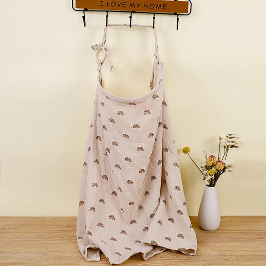 ベビーブランケット・タオル khaki rainbow ダブルガーゼ 授乳ケープ 授乳カバー 授乳ストール ナーシングカバー 無地 くま ベア レインボー 虹 フラワー 花柄【mh0002366】