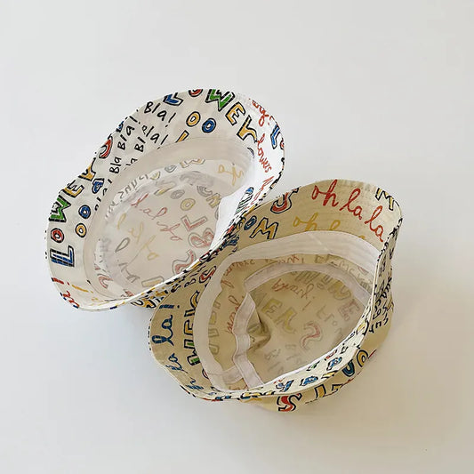 ベビー用帽子 キッズ レターロゴ バケットハット 帽子【mh0000745】