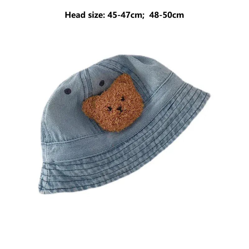 ベビー用帽子 ベビー帽子 デニム バケットハット ベアくま【mh0004604】