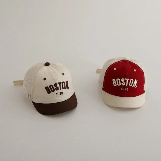 ベビー用帽子 ベビー帽子 メッシュキャップ 野球帽 レターロゴ刺繍 サマーハット【mh0005591】