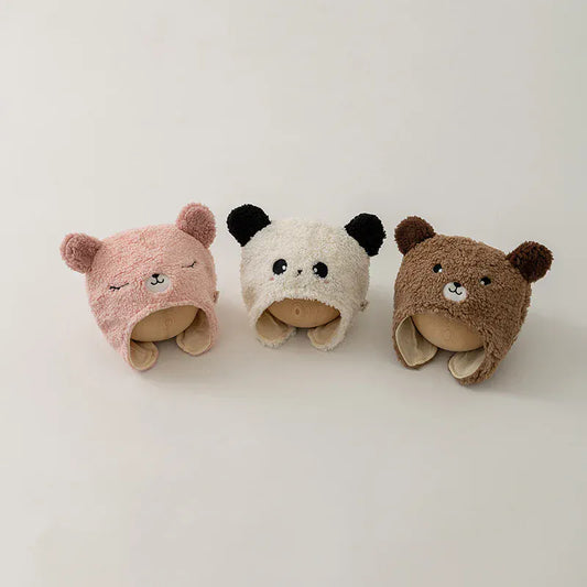 ベビー用帽子 ベビー帽子 アニマルフェイスボアフリースフライングキャップ【mh0007807】