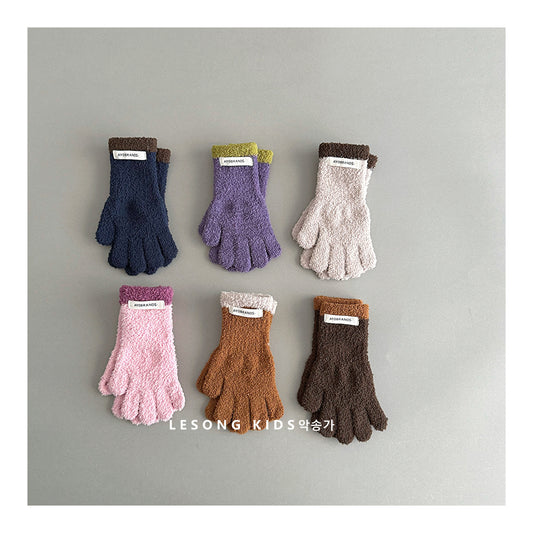 ベビーキッズその他アクセサリー キッズ手袋 ミトン バイカラー ニット グローブ【mh0011820】