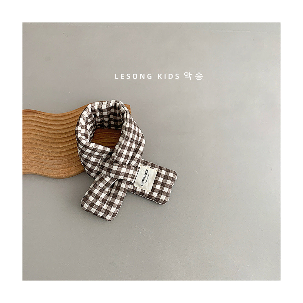 ネックウォーマー Plaid / One Size キッズマフラー チェック/ドット/ストライプ ネックウォーマー【mh0011796】