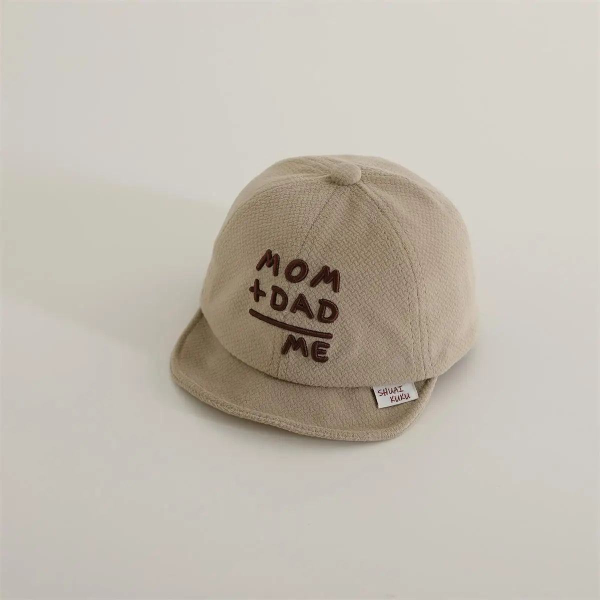 Khaki / 46-50cm ベビー帽子 キャップ 野球帽 ソフトブリム レターロゴ刺繍【mh0006371】