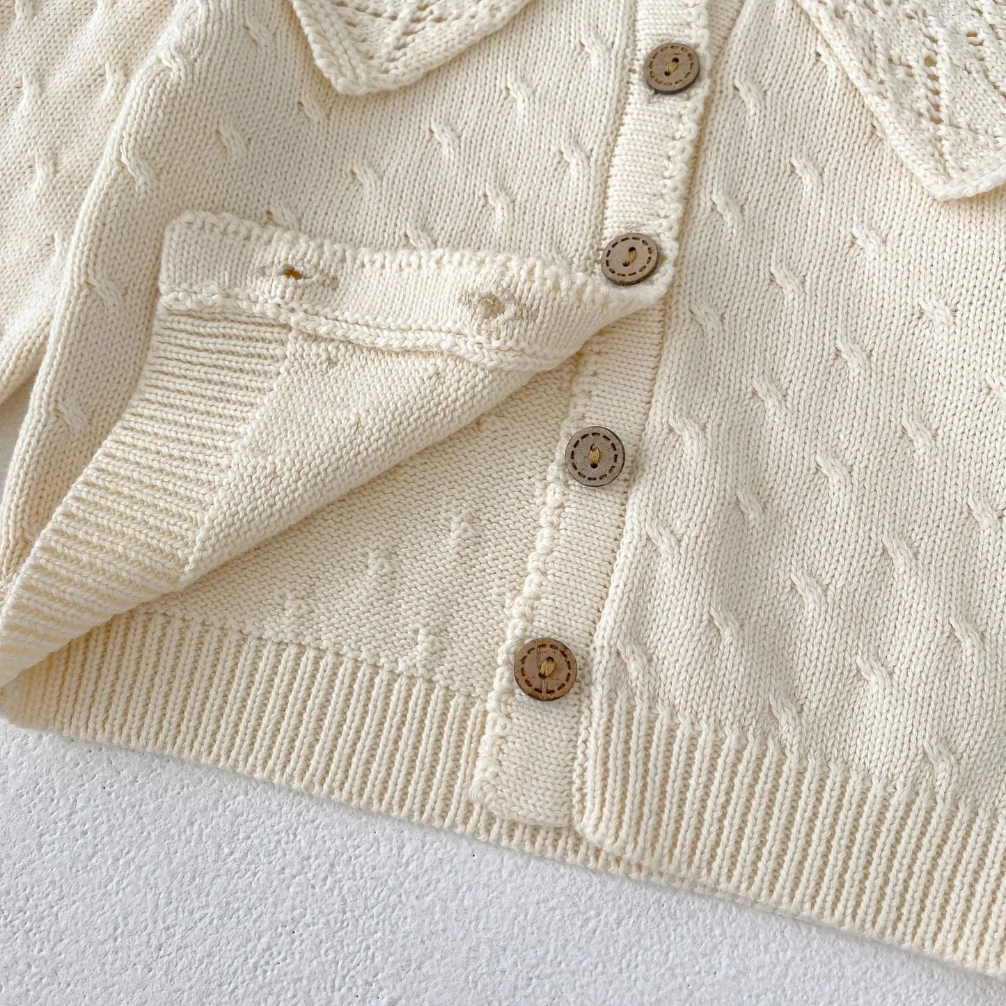 カーディガン・パーカー ベビーロンパース/カーディガン ニットサスペンダーポケットボディスーツ/襟付きニットジャケット