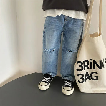 デニムパンツ キッズパンツ デニムパンツ ジーンズ ダメージ加工 ジーパン