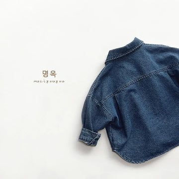 長袖シャツ・ブラウス キッズトップス 長袖デニムシャツ シャツジャケット