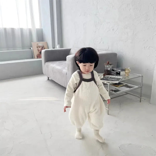 サロペットパンツ・サスペンダーパンツ ベビーサロペット フリースサスペンダーパンツ ノースリーブジャンプスーツ