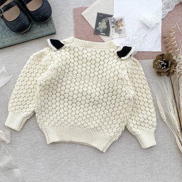 ニット・セーター ベビー キッズ レース ニット フリル セーター トップス
