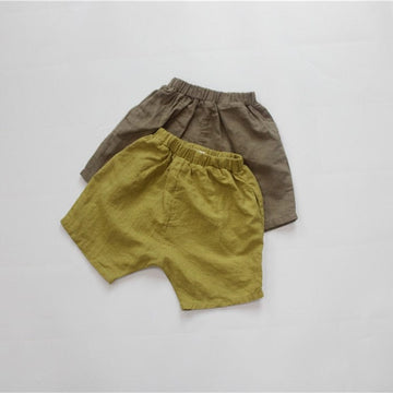 ハーフパンツ・ショートパンツ キッズ コットンリネン ショートパンツ