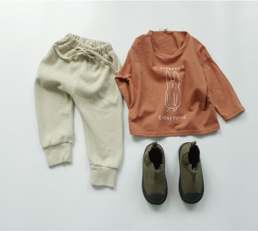 ロングパンツ・スウェットパンツ キッズ ニット リブ パンツ