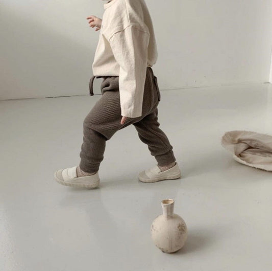 ロングパンツ・スウェットパンツ キッズ ニット リブ パンツ