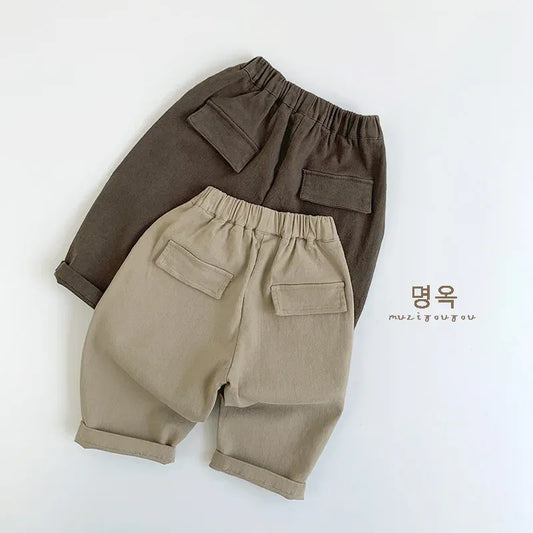 ロングパンツ・スウェットパンツ キッズパンツ ビッグポケットロングルーズワークパンツ 2カラー