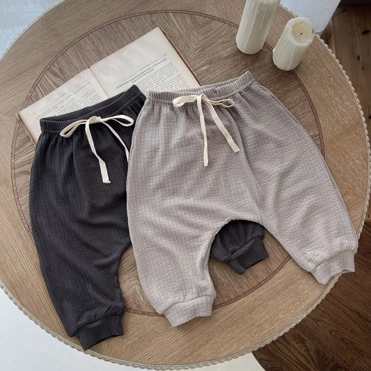 ロングパンツ・スウェットパンツ ベビーパンツ ヒップパッチ ルーズロングパンツ モンキーパンツ レギンス 2カラー