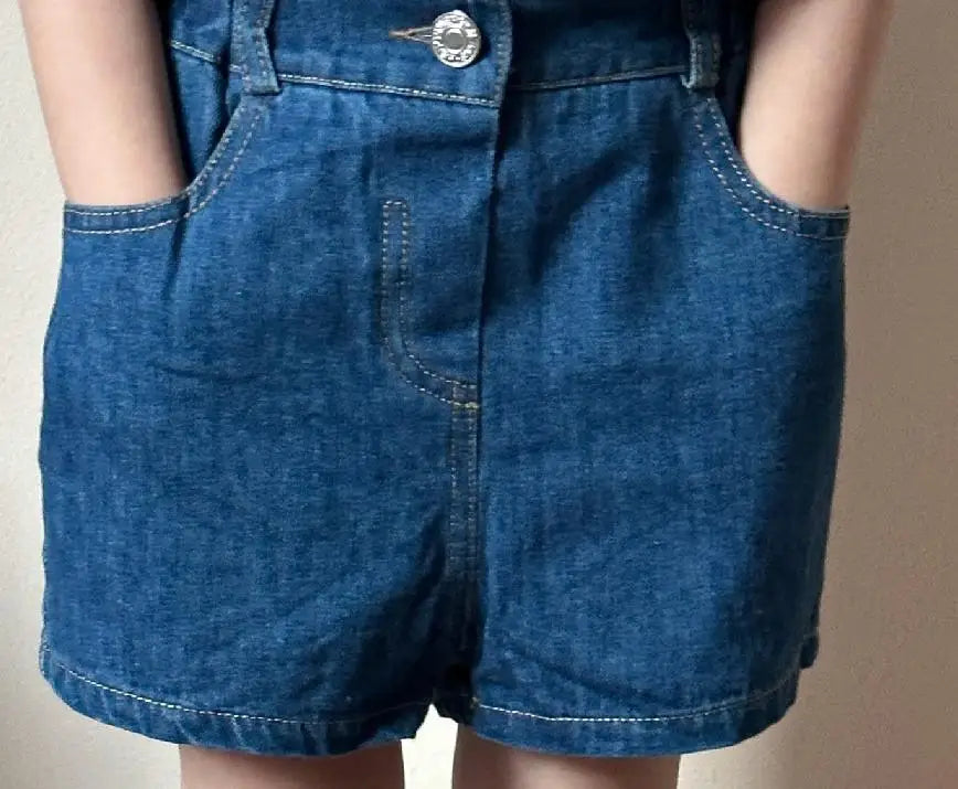 デニムパンツ キッズパンツ デニム レトロ ショートパンツ 2カラー