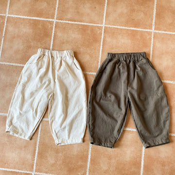 ロングパンツ・スウェットパンツ キッズパンツ ワイドルーズパンツ ロングパンツ カーキ/コーヒー/2カラー
