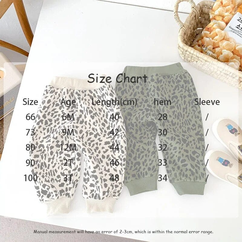 長袖セットアップ ベビーセットアップ 2点セット レオパード ヒョウ柄 スウェットシャツ パンツ ベージュ グリーン 2カラー ボーイズ 男の子 子供服