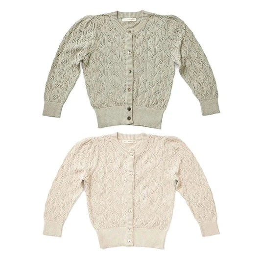 カーディガン・パーカー キッズカーディガン サマーニット レースニットジャケット 冷房対策 2カラー【mh0005197】