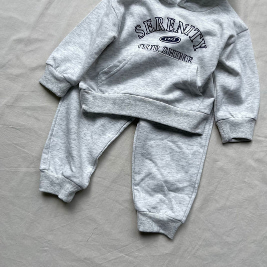 長袖セットアップ ロゴプリントフーディ+スウェットパンツセットアップ 2点セット【mh0009445】