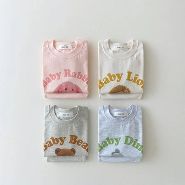 半袖セットアップ ☺︎ ベビーキッズセットアップ 2点セット 半袖プリントTシャツ+ショートパンツ ベアくまラビットぬいぐるみアニマル