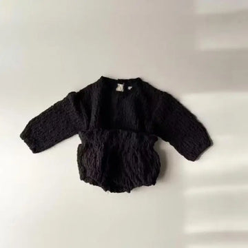 長袖セットアップ キッズセットアップ 2点セット 長袖Tシャツ ブルマパンツ ブラック ベージュホワイト 2カラー