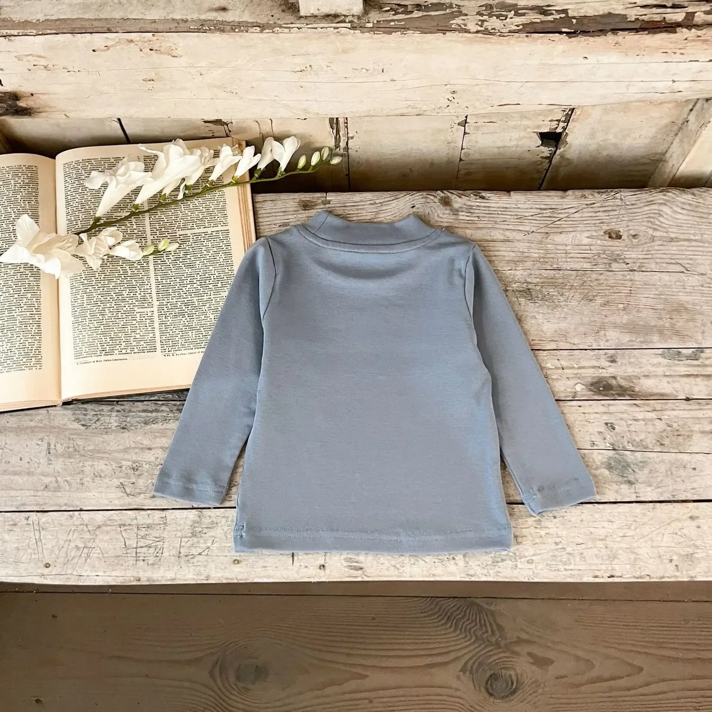 長袖セットアップ ベビーセットアップ 2点セット ハイネック長袖Tシャツ+裾チュールノースリーブドレスワンピース 2カラー【mh0007604】