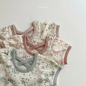 半袖セットアップ ベビーセットアップ 2点セット半袖Tシャツ+ショートパンツ フラワー花柄プリント 3カラー【mh0006069】