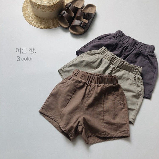 ハーフパンツ・ショートパンツ キッズ シンプル ベーシック サマー ショートパンツ 3カラー ボーイズ