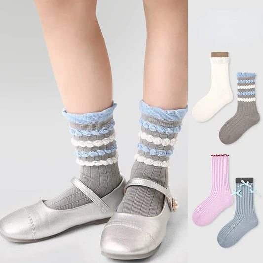 ベビー用靴下・タイツ キッズソックス 靴下4足セット カラフルミドル丈カジュアルソックスセット【mh0007350】