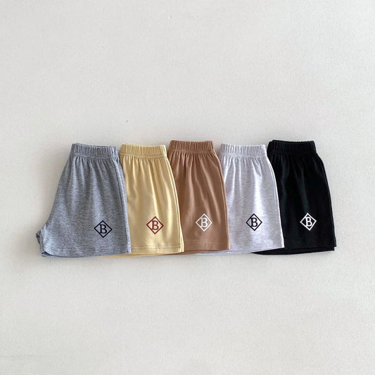 ハーフパンツ・ショートパンツ キッズパンツ ルーズショートパンツ ワンポイントロゴプリント 5カラー