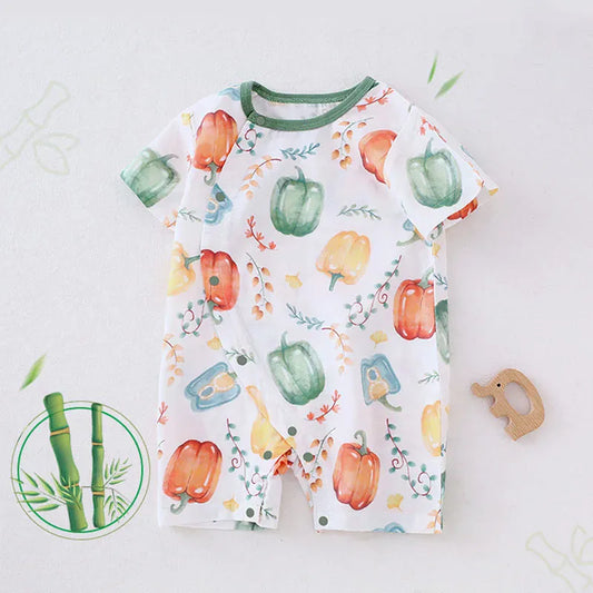 半袖ロンパース ベビーロンパース 半袖カバーオール アニマルプリント 5カラー【mh0004592】